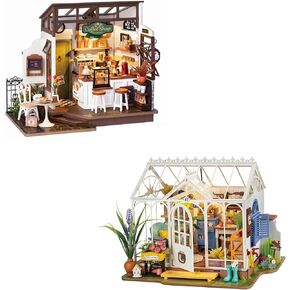 DIY Miniature House Kits, Coffee Shop Series (Dreamy Graden House + Cafe)