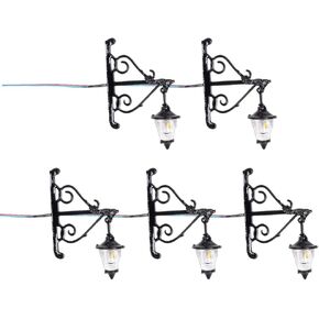 Zerodeko 5 PCS Dollhouse Wall Lamps Lights ، 1: 12 Dollhouse Lamps ، Mini Dollhouse Wall Lights ، Mini Wall Scones for Dollhouse Room Yard Dey