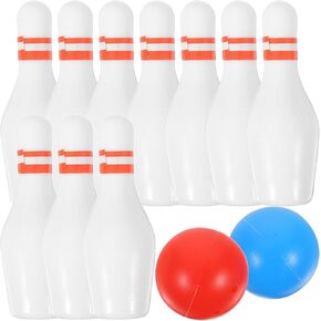 Toyvian 2 Sets Toy Bowling Ball Sets for Kids Desktop Bowling Mini House Decoration Sports Ball Toddler Resin Child Kids Sports Toys Resin Bowling Mini Miniature Resin Bowling Model