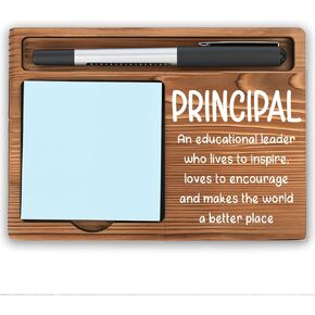 Principal Gifts Accessories Principal Appreciation Sticky Note Holder Teacher Educator Gifts Office Stuff Sticky Note Pad Holder Dispenser for Desk