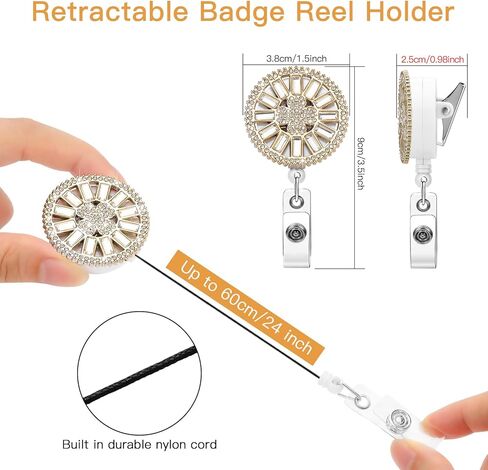 SOLEEBEE 24 '"بكرة شارة قابلة للسحب ، حامل شارة ID الممرضة بلغ بلغ بلغ in Kuwait