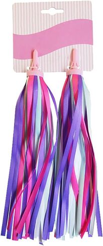 GSHLLO 2 Pcs Kids Bicycle Handlebar Tassels Scooter Handlebar Ribbons Bicycle Handle Ribbon Bike Streamer Decorations for Girls Boys Blue in Saudi Arabia