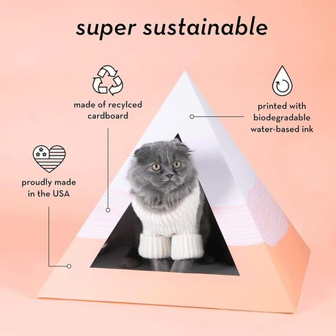 Modern Cat Bed - Cozy, Stylish & Durable Cardboard Pet Hideaway - Eco-Friendly, Minimal Designs, Easy to Assemble in Saudi Arabia