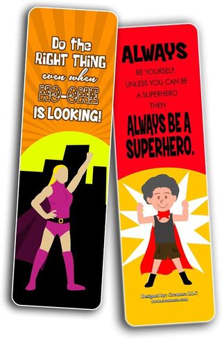 Creanoso Colorful Motivational Positive Encouragement Bookmarks Cards (12-Pack) - Stocking Stuffers Premium Quality Gift Ideas for Children, Teens, & Adults - Corporate Giveaways & Party Favors in Kuwait