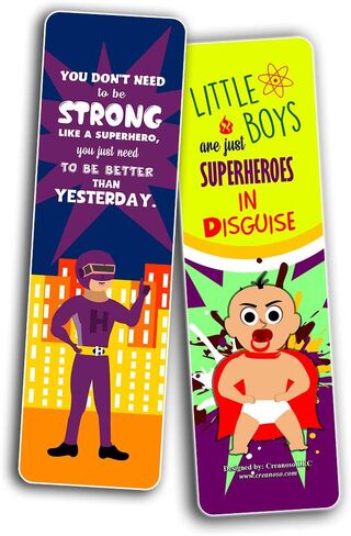 Creanoso Colorful Motivational Positive Encouragement Bookmarks Cards (12-Pack) - Stocking Stuffers Premium Quality Gift Ideas for Children, Teens, & Adults - Corporate Giveaways & Party Favors in Kuwait