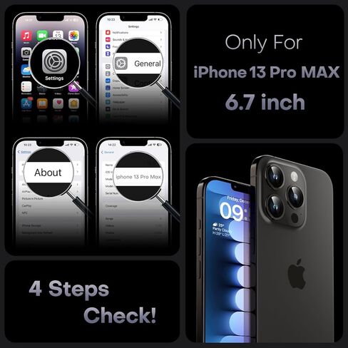 جراب TOCOL مغناطيسي 3 في 1 لهاتف iPhone 13 Pro Max، مطور [حماية كاملة للكاميرا] [متوافق مع Magsafe] [حماية من الدرجة العسكرية 13FT] ممتص للصدمات لهاتف iPhone 13 Pro Max 6.7 بوصة، شفاف in Kuwait