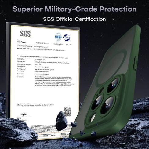 جراب TOCOL مغناطيسي 3 في 1 لهاتف iPhone 13 Pro Max، مطور [حماية كاملة للكاميرا] [متوافق مع Magsafe] [حماية من الدرجة العسكرية 13FT] ممتص للصدمات لهاتف iPhone 13 Pro Max 6.7 بوصة، شفاف in Kuwait