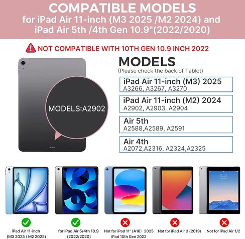 حافظة لوحة مفاتيح تعمل باللمس لجهاز iPad Air الجيل الخامس 2022 (10.9 بوصة)، لوحة لمس، قابلة للدوران 360 درجة، إضاءة خلفية 10 ألوان، غطاء لوحة مفاتيح لاسلكي مع حامل قلم لجهاز iPad Air 4th Gen - أخضر منتصف الليل in Kuwait