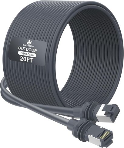 200FT Starlink Gen3 Cable, Outdoor Standard V3 Cable for Starlink Kit, 26AWG 100% Oxygen-Free Copper, Waterproof, Replacement Gen 3 Extension Cable for Starlink Rectangular Satellite V3 Accessories in Kuwait