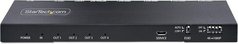 StarTech HDMI Splitter، من 1 إلى 4، 4K 60 هرتز HDMI 2.0، قشارة، HDR، بصري in Saudi Arabia
