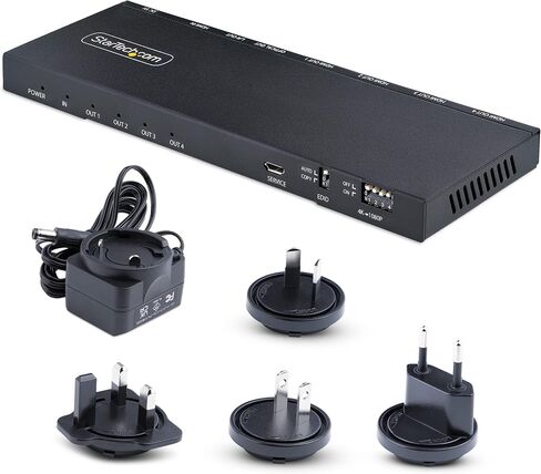 StarTech HDMI Splitter، من 1 إلى 4، 4K 60 هرتز HDMI 2.0، قشارة، HDR، بصري in Saudi Arabia