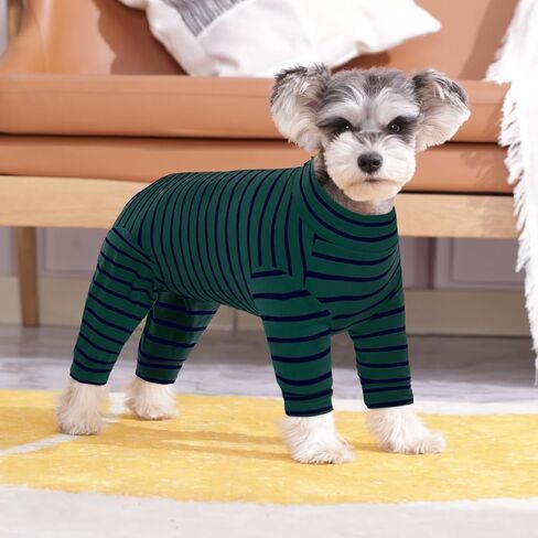 Kuoser Recovery Suit for Medium Dogs After Surgery, Long Sleeve Dog Surgery Recovery Suit, Dog Onesie for Abdominal Wounds Skin Disease, Green M in Kuwait