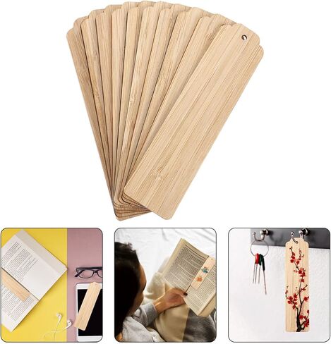 10pcs إشارات خشبية فارغة - علامات خشبية غير مكتملة مع ثقوب لقراءة DIY الإبداعية in Saudi Arabia