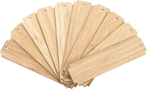 10pcs إشارات خشبية فارغة - علامات خشبية غير مكتملة مع ثقوب لقراءة DIY الإبداعية in Saudi Arabia