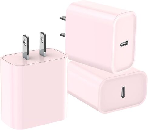 3Pack iPhone 15 Charge Block,USB C Charger,Apple Charger Adapter,Quick Fast Charging PD Adapter Plug 20W Power Delivery Type C Fast Charging Block for iPhone 15/14/13/12/11/X,iPad Pro/Air/Mini/AirPods in Kuwait