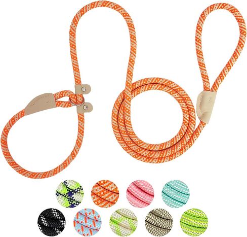 Durable Slip Leads for Dogs, Nylon Slip Lead Rope Dog Leash Heavy Duty for Agility Training, Adjustable 6 Ft X 3/8 Inch Comfortable Training Leash for Small Medium Pets in Saudi Arabia