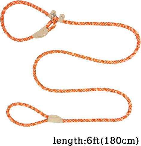 Durable Slip Leads for Dogs, Nylon Slip Lead Rope Dog Leash Heavy Duty for Agility Training, Adjustable 6 Ft X 3/8 Inch Comfortable Training Leash for Small Medium Pets in Saudi Arabia