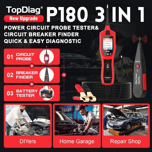 P60 Probe Tester, Automotive Circuit Test, with AC/DC Voltage Tester, LCD Screen Display, Electrical System Tool, Component Activation Diode Test Continuity Test, 6-24V Electric Light Test Pen in Kuwait