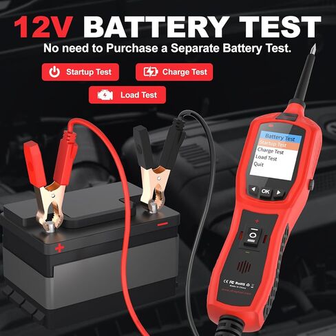 P60 Probe Tester, Automotive Circuit Test, with AC/DC Voltage Tester, LCD Screen Display, Electrical System Tool, Component Activation Diode Test Continuity Test, 6-24V Electric Light Test Pen in Kuwait