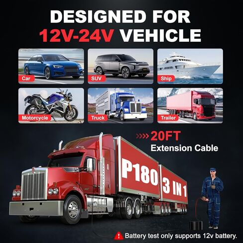 P60 Probe Tester, Automotive Circuit Test, with AC/DC Voltage Tester, LCD Screen Display, Electrical System Tool, Component Activation Diode Test Continuity Test, 6-24V Electric Light Test Pen in Kuwait