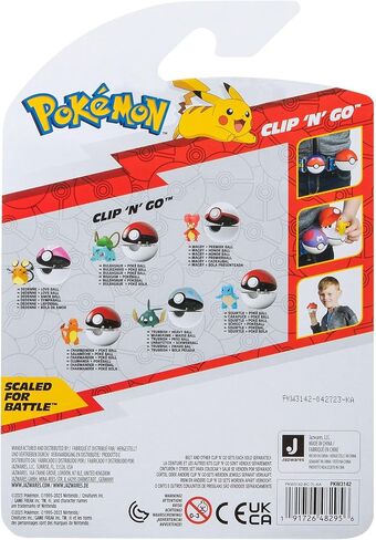 Pokémon Clip 'N' Go Bulbasaur و Poké Ball يشمل شخصية قتال بحجم 2 بوصة وملحق كرة العش in Saudi Arabia
