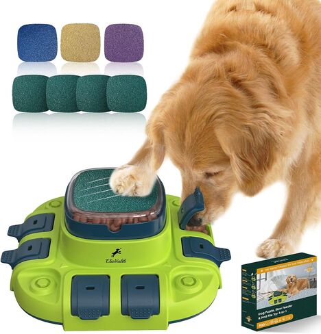 Dog Nail File, EliaValth Dog Scratcher, 3-in-1 Dog Toys For Dog Puzzle Toy 2 Level, Slow Feeder Dog Bowls And Dog File For Nails, Nail File For Dogs, Dog Nail Scratch board, Dog Nail File Board Yellow in Saudi Arabia