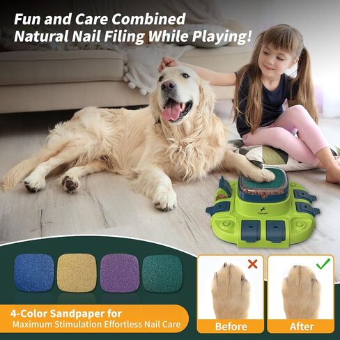 Dog Nail File, EliaValth Dog Scratcher, 3-in-1 Dog Toys For Dog Puzzle Toy 2 Level, Slow Feeder Dog Bowls And Dog File For Nails, Nail File For Dogs, Dog Nail Scratch board, Dog Nail File Board Yellow in Saudi Arabia