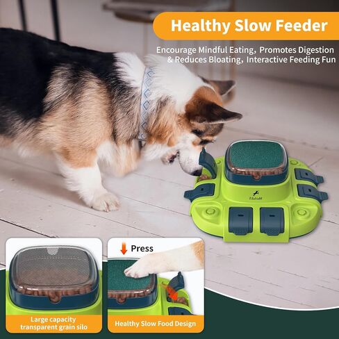 Dog Nail File, EliaValth Dog Scratcher, 3-in-1 Dog Toys For Dog Puzzle Toy 2 Level, Slow Feeder Dog Bowls And Dog File For Nails, Nail File For Dogs, Dog Nail Scratch board, Dog Nail File Board Yellow in Saudi Arabia