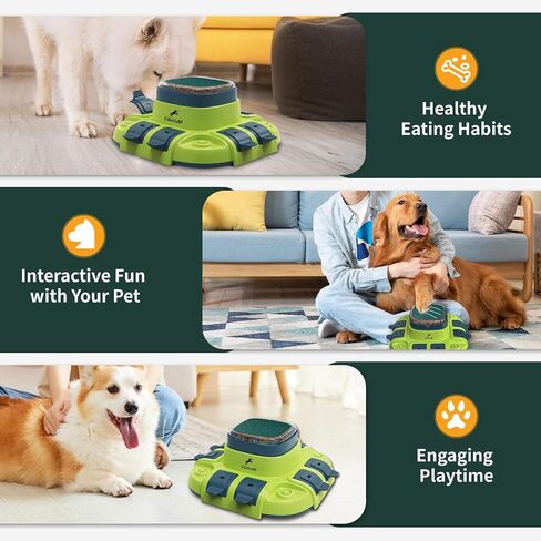 Dog Nail File, EliaValth Dog Scratcher, 3-in-1 Dog Toys For Dog Puzzle Toy 2 Level, Slow Feeder Dog Bowls And Dog File For Nails, Nail File For Dogs, Dog Nail Scratch board, Dog Nail File Board Yellow in Saudi Arabia