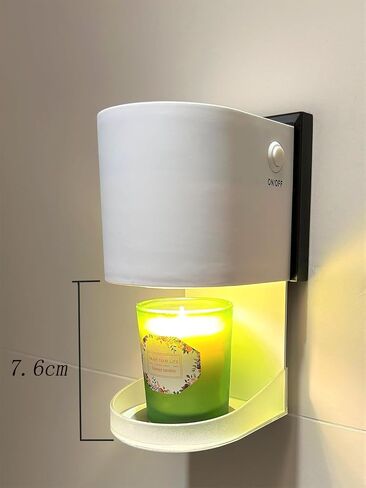 Candle Warmer Lamp,Hidden Candle Warmer for Bathroom Bedroom,Mini Candle Lamp Warmer for Jar Candles,with 20 Watt Bulbs Candle Lamp. (White) in Saudi Arabia