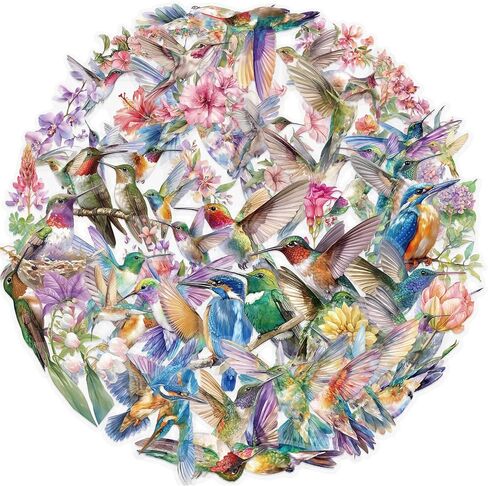50pcs Hummingbird Stickers PET Transparent Stickers for Kids Waterproof Nature Stickers for Kids Teens Adults, Scrapbooking,Junk Journal, Journaling, Planner (HB) in Saudi Arabia