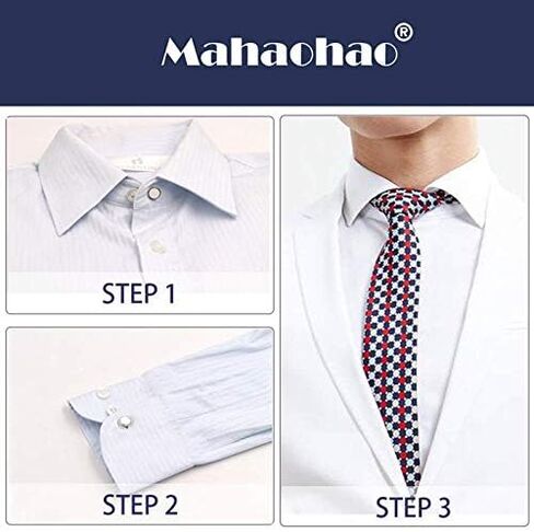 12 Pcs Collar Extenders with 4 Colors Wonder Button for Expanding Length for Men Women Dress Shirts(Black,White,Blue, Khaki) in Kuwait