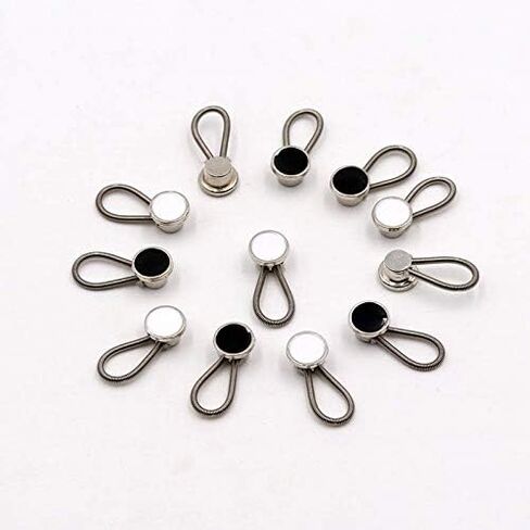 12 Pcs Collar Extenders with 4 Colors Wonder Button for Expanding Length for Men Women Dress Shirts(Black,White,Blue, Khaki) in Kuwait