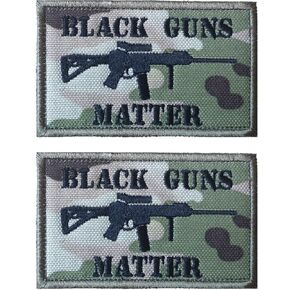2 PCS Aliplus Black Puns Matter Patches Assoridered Tactical Morale Patch Look and Loop (CP)
