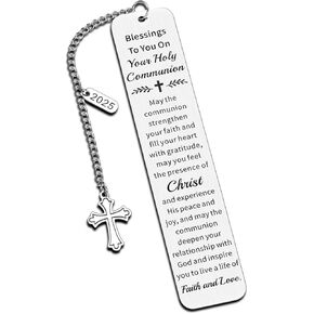 First Communion Gifts for Girls First Communion Gifts for Boys Catholic 1st Holy Communion Bookmark for Women Men Baptism Confirmation Gifts for Teens Easter Christian Bookmarks for Religious Faith