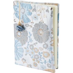SUPERFINDINGS Blue Flower Book Cover A5 Paperback Book Cover Protector Fabric Books Sleeve Covers Hand Cloth Notebook Covers with Flower Pattern for Textbook Notebook Record Protective
