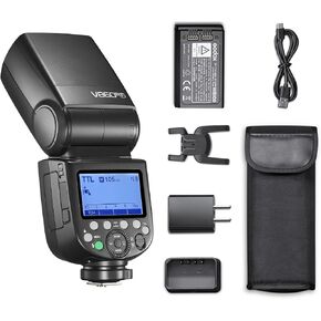 غودوكس فلاش V860III-N لكاميرا نيكون سبيدلايت 7.2 فولت/2600mAh، 2.4G لاسلكي HSS 1/8000 1.5 ثانية وقت اعادة التدوير 10 مستويات اضاءة LED لنيكون D5600 D7500 D850 D750 D7100 D3400 وغيرها in Kuwait