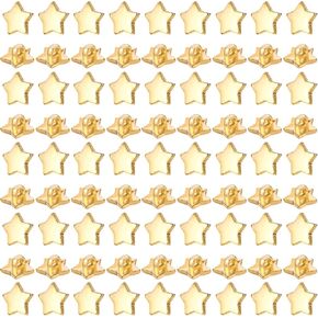 أزرار Giantree 100pcs النجوم للحرف اليدوية ، والنجوم الذهبية 1/2 بوصة للحرف الحرف النجوم ، وأزرار Mini Star الأزرار البلاستيكية ، والخرز حفرة كبيرة لملابس القصاصات DIY Craft Sewing Projects