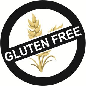 Gluten Free Sticker,1.5 inch 300pcs White Black Gluten Free Stickers for Food