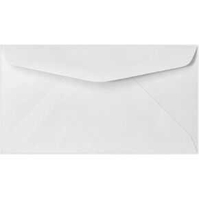 LUXPaper #7 Commercial Flap Business Envelopes | 3 3/4" x 6 3/4" | Bright White | 24lb. Text | 1,000 Qty