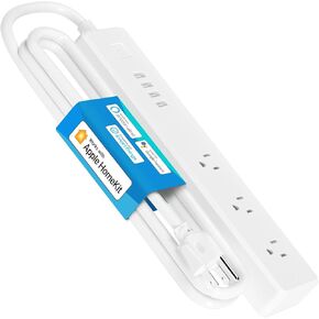 meross Smart Power Strip Compatible with Apple HomeKit, Siri, Alexa, Google Home and SmartThings, WiFi Surge Protector with 4 AC Outlets, 4 USB Ports and 6ft Extension Cord, Voice and Remote Control