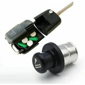 Car Key Fob & Car Lighter Stash Secret Hidden Safe Box Diversion Storage