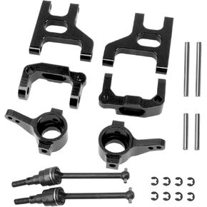 Sharegoo الأمامي التوجيه كأس C-hub حاملات RC Swing Arm Drive رمح متوافق مع Tamiya CC01 CC-01 1/10 RC Crawler Car Parts (Black)