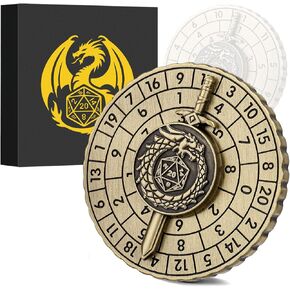 Dinner DND Dice ، 7-in-1 Dragon Sword Metallic D&D Dice ، Dragon Roulette Dice Spinner for DND Dice Set ، DND Gifts with Hight