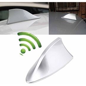 Possbay Universal Car Shark Fin Antenna AM/FM Signal Roof Aerial for Auto SUV Truck Offroad with Adhesive Base (Black)