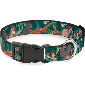 طوق بلاستيكي مشبك - The Jungle Book 8 -Carracter Group - 1 "Wide - Fits 15-26" الرقبة - كبيرة