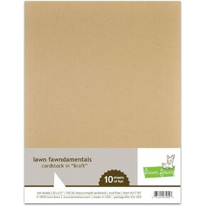 Lawn Fawn Kraft Cardstock, 10 Pack of 8 1/2"x11" Cardstock (LF1747)