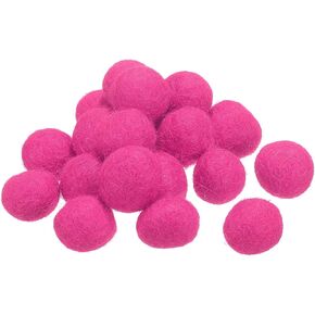 Patikil Wool Felt Balls Beads Wool Founting Pom 1.5cm 15mm Black for Home Crafts Handcrafts Project DIY Pack of 20
