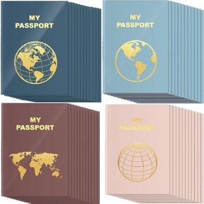 Lincia 48 Pcs Blank Passport Notebook Fake Passport Book Travel Journal Book Bulk Coloring Kids Travel Airplane Activity Classroom Decor School Projects(Vintage Color) in Kuwait