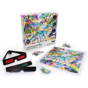 Ginger Fox RGB Ocean by Carnovsky 500 Piece 3 Pictures in 1 Jigsaw Puzzle - Includes Artwork Print, Glasses & Lens App in Kuwait